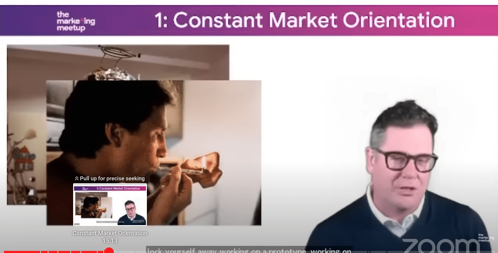 Slide depicting Constant Market Orientation in small businesses