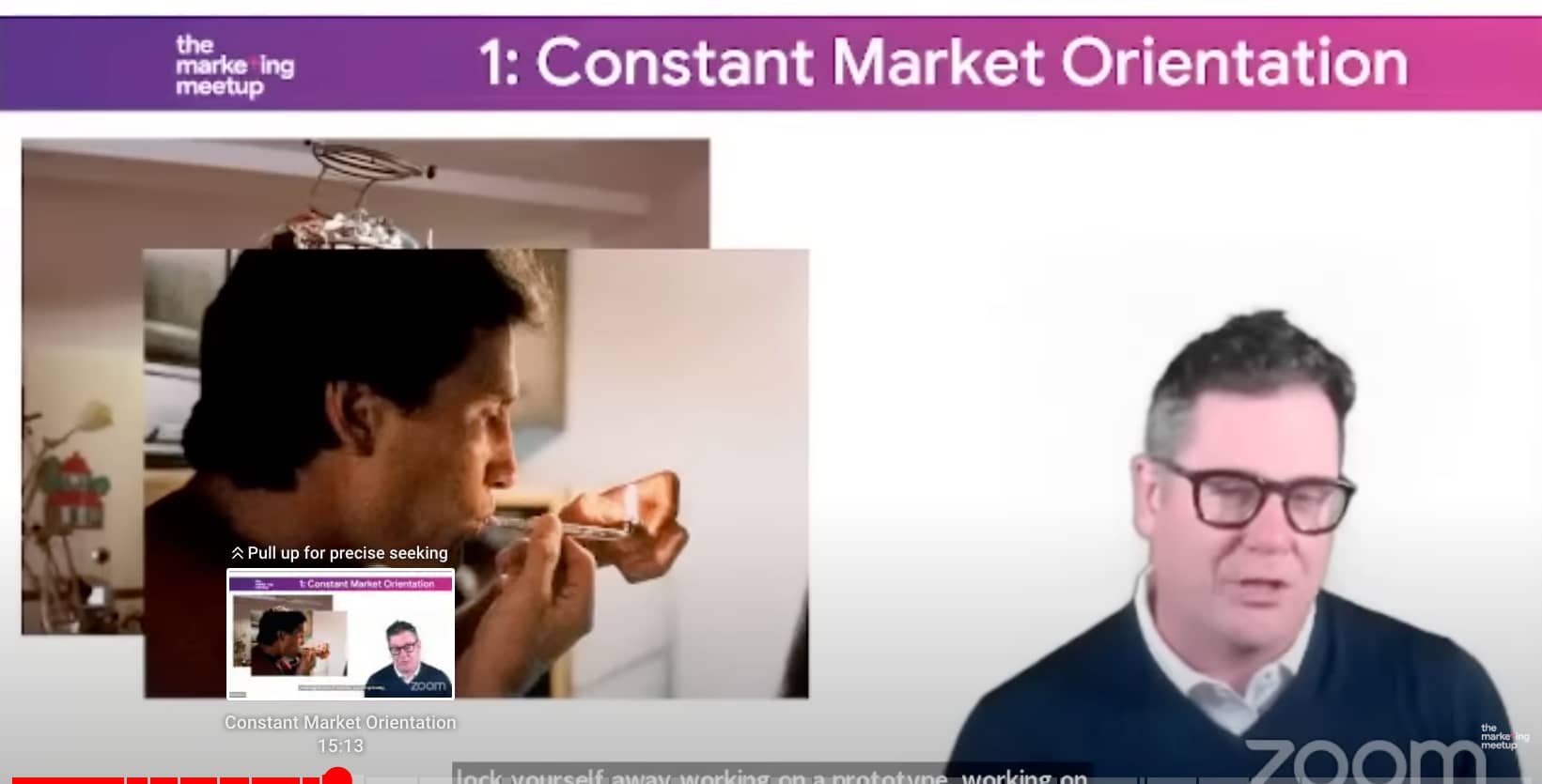 Slide depicting Constant Market Orientation in small businesses