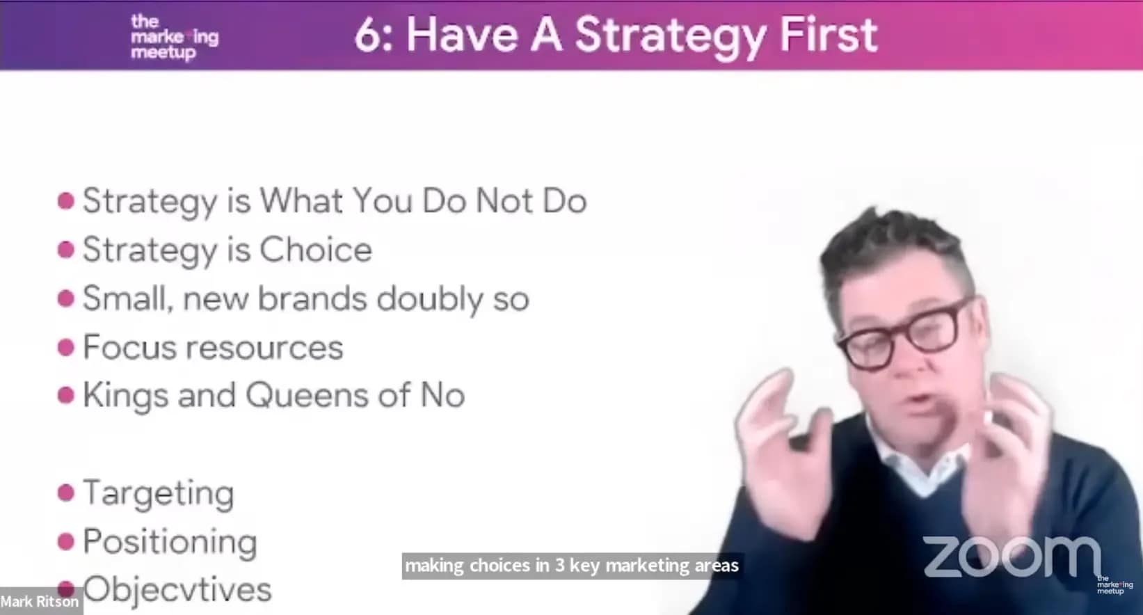 Slide emphasizing the focus on a single brand in small businesses